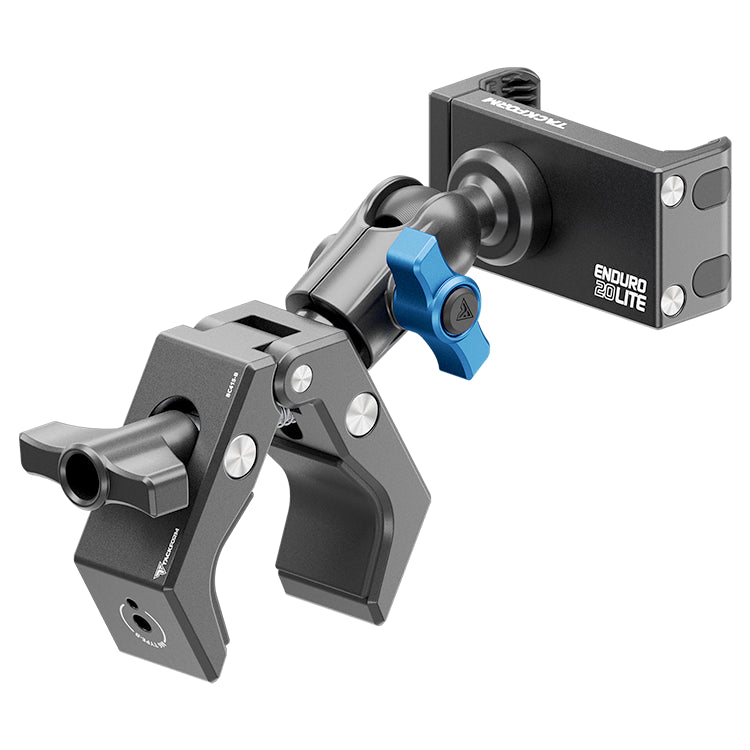 Tackform 20LITE phone mount with grab handle bar clamp for universal fit