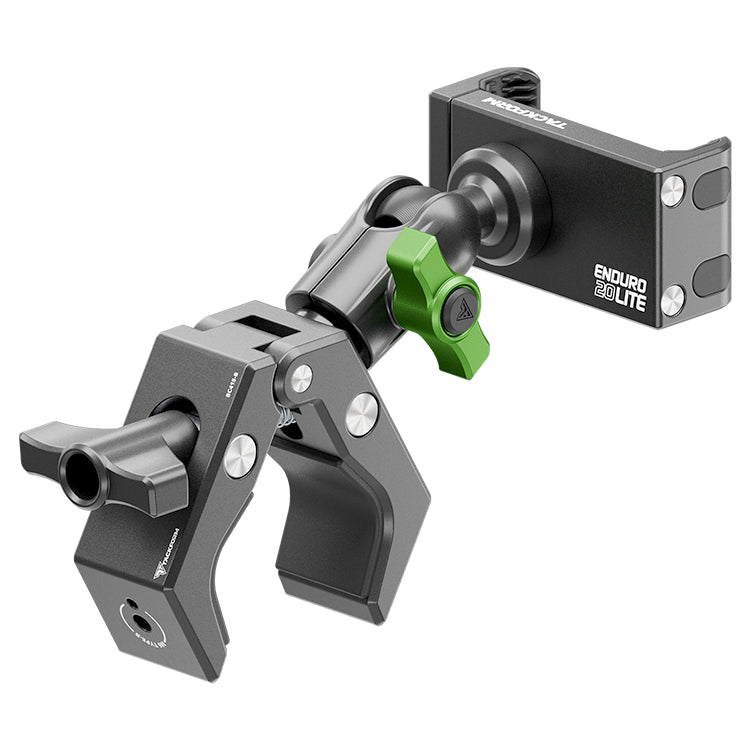 Tackform 20LITE phone mount with grab handle bar clamp for universal fit