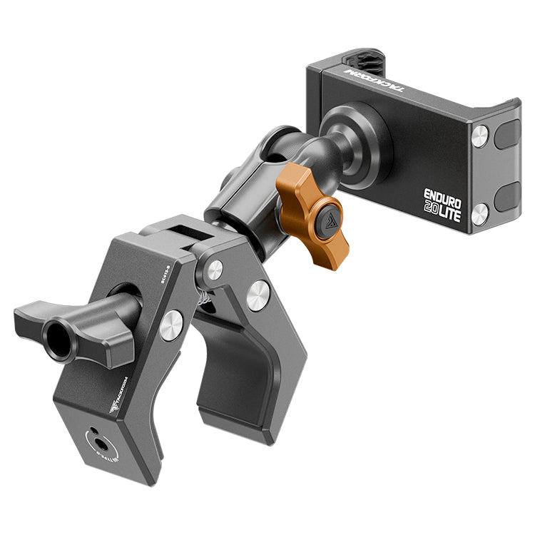 Tackform 20LITE phone mount with grab handle bar clamp for universal fit