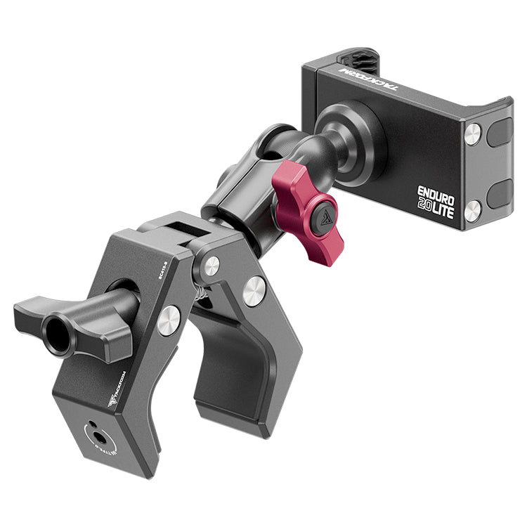 Tackform 20LITE phone mount with grab handle bar clamp for universal fit