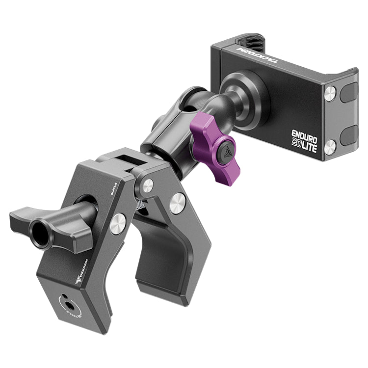 Tackform 20LITE phone mount with grab handle bar clamp for universal fit