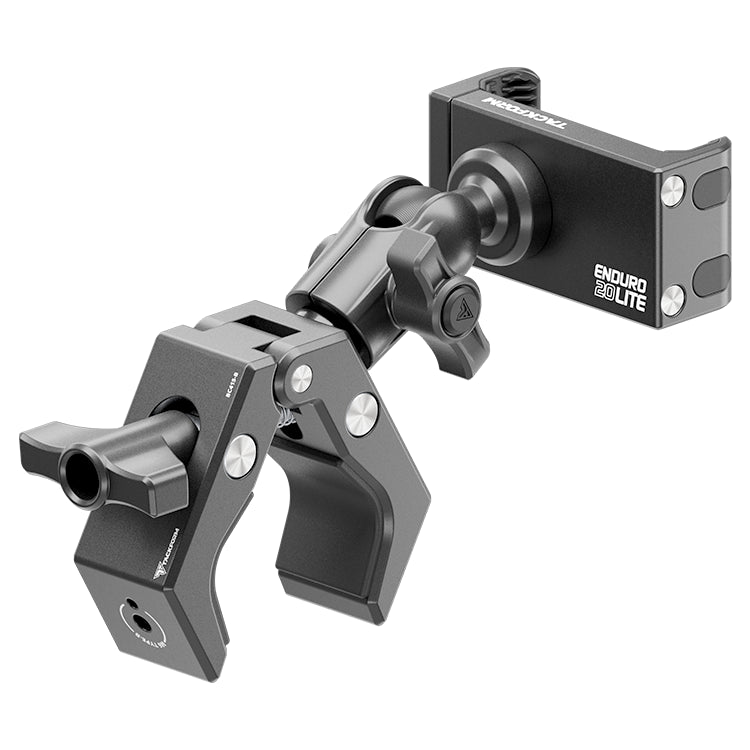 Tackform 20LITE phone mount with grab handle bar clamp for universal fit
