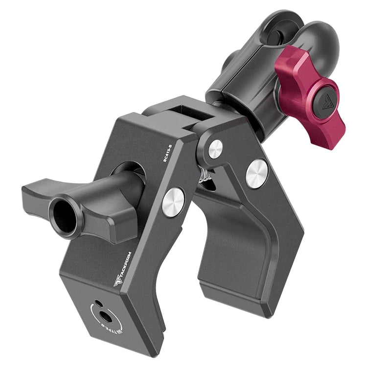 Tackform multi-mount bar clamp with short reach adapter and 20mm socket, universal fit