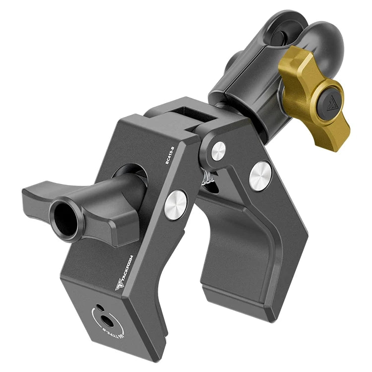 Tackform multi-mount bar clamp with short reach adapter and 20mm socket, universal fit