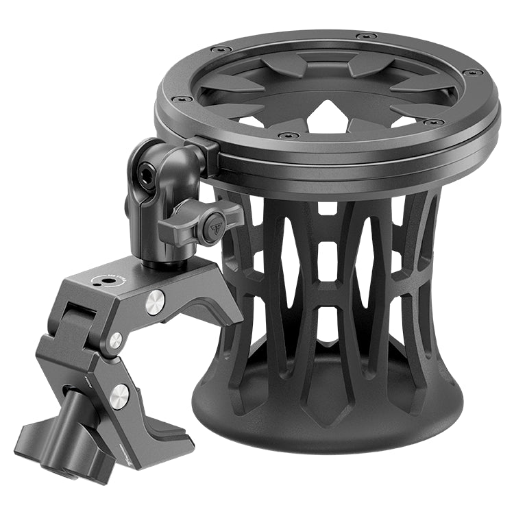 Tackform drink holder bar clamp with short reach arm for universal fit