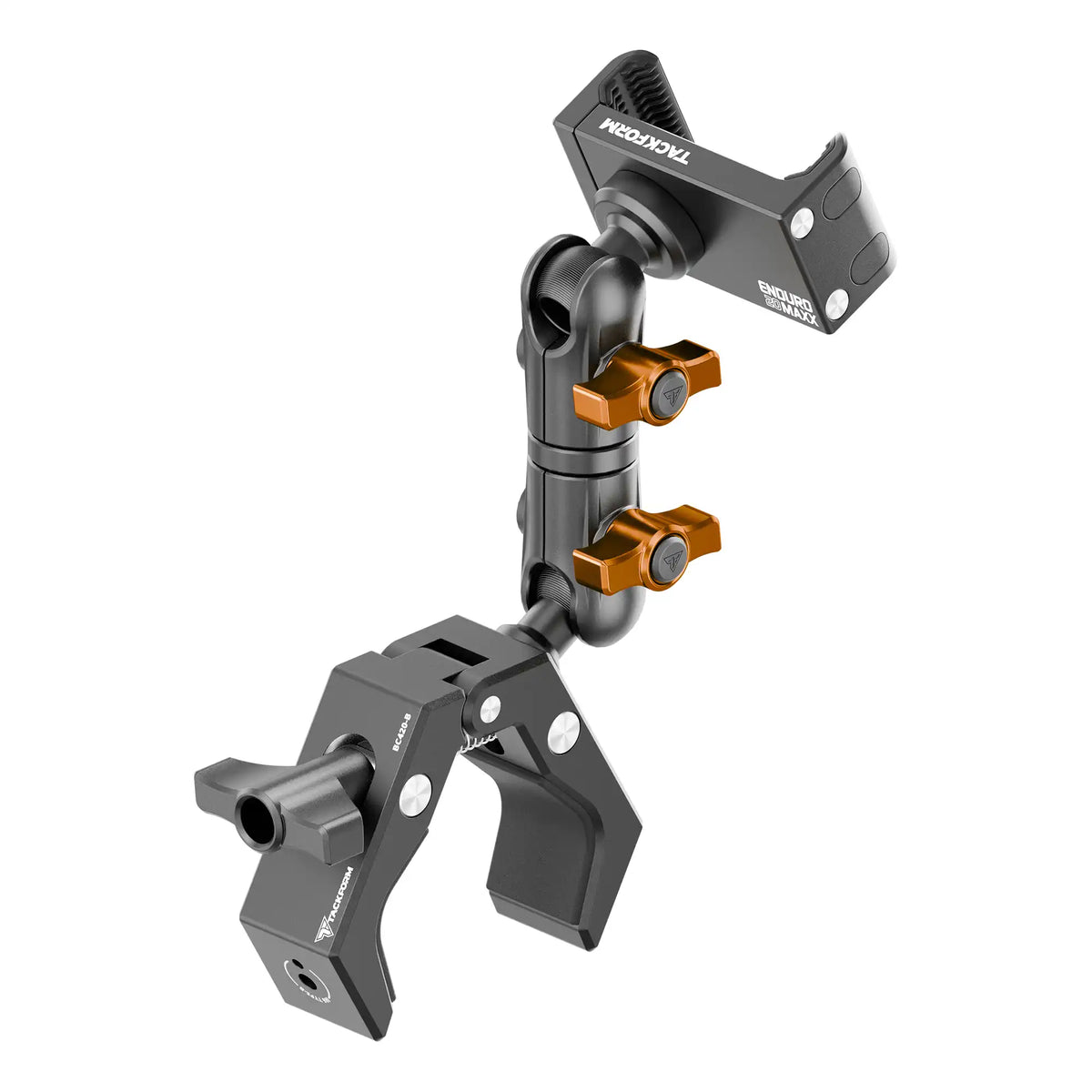 Tackform Enduro Series grab handle bar clamp long reach phone mount, universal fit