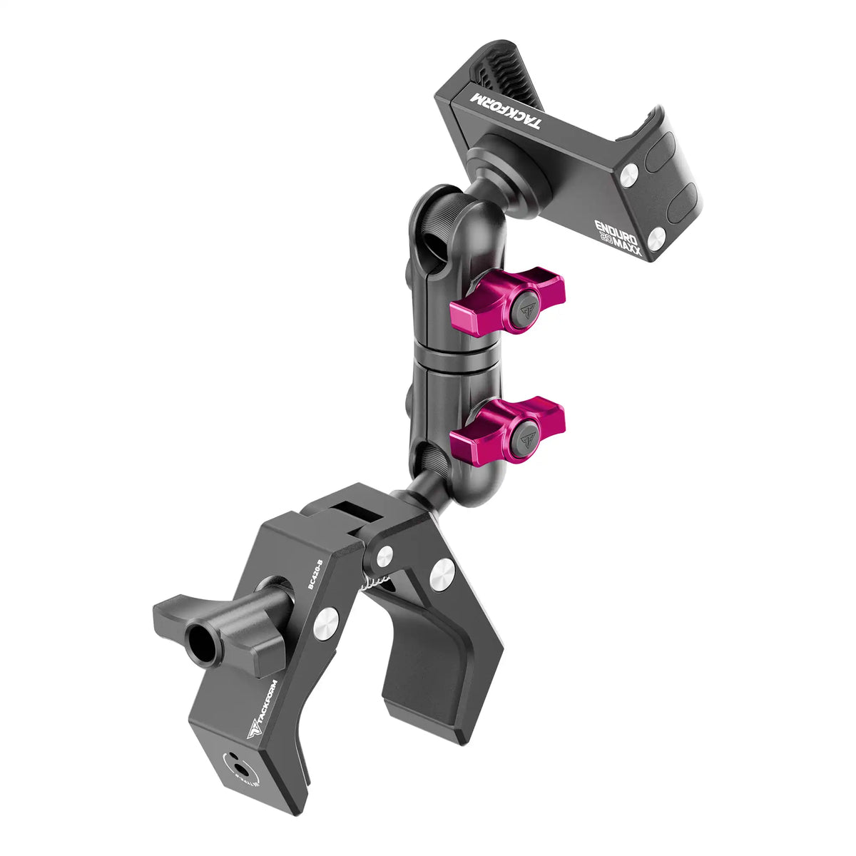 Tackform Enduro Series grab handle bar clamp long reach phone mount, universal fit