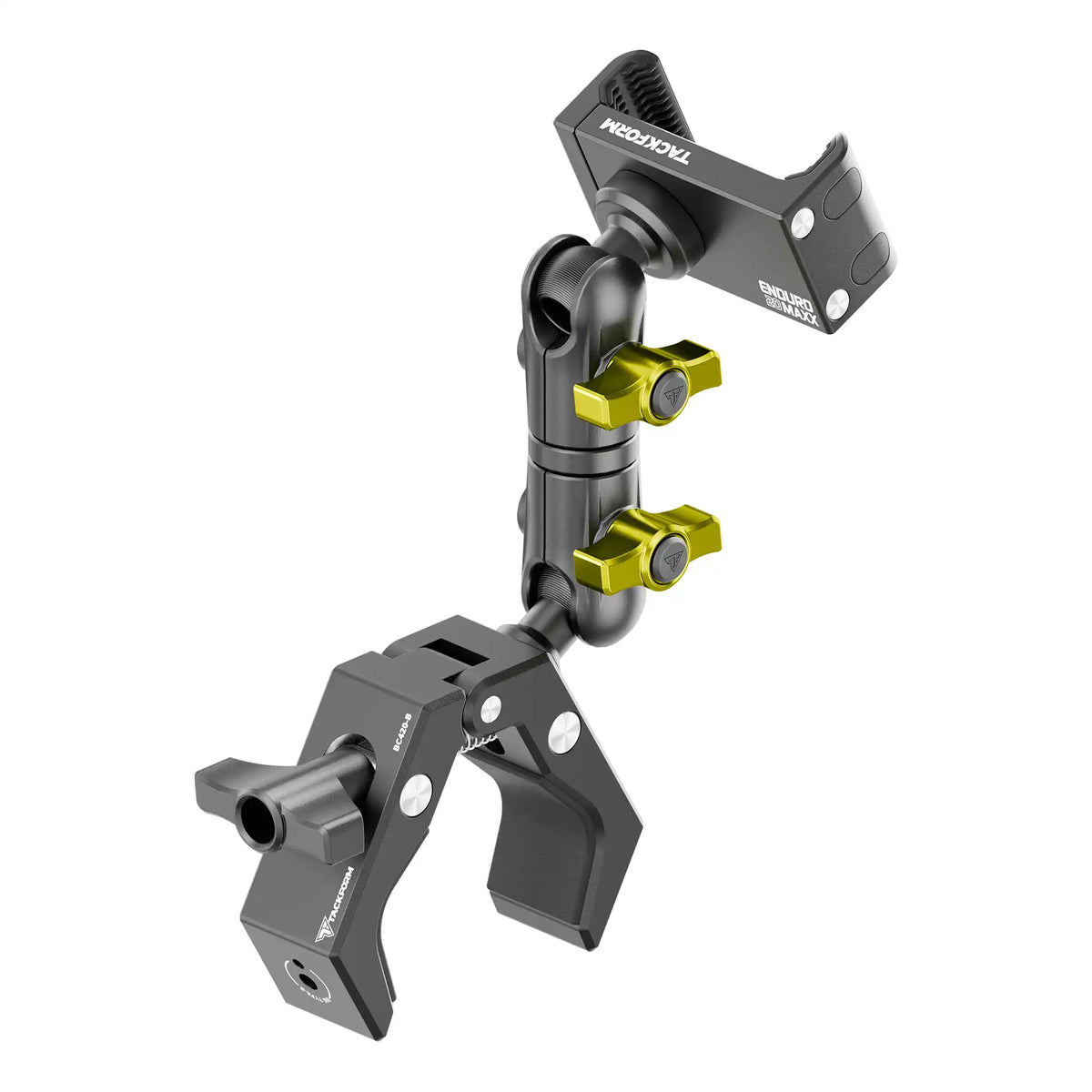 Tackform Enduro Series grab handle bar clamp long reach phone mount, universal fit