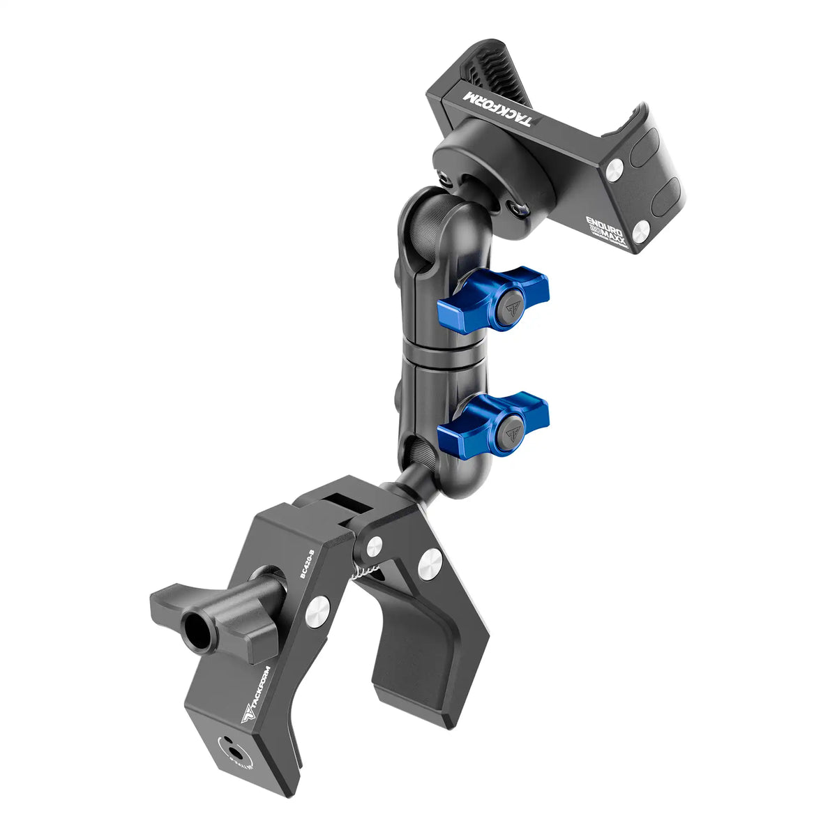 Tackform Enduro Series grab handle bar clamp long reach phone mount, universal fit