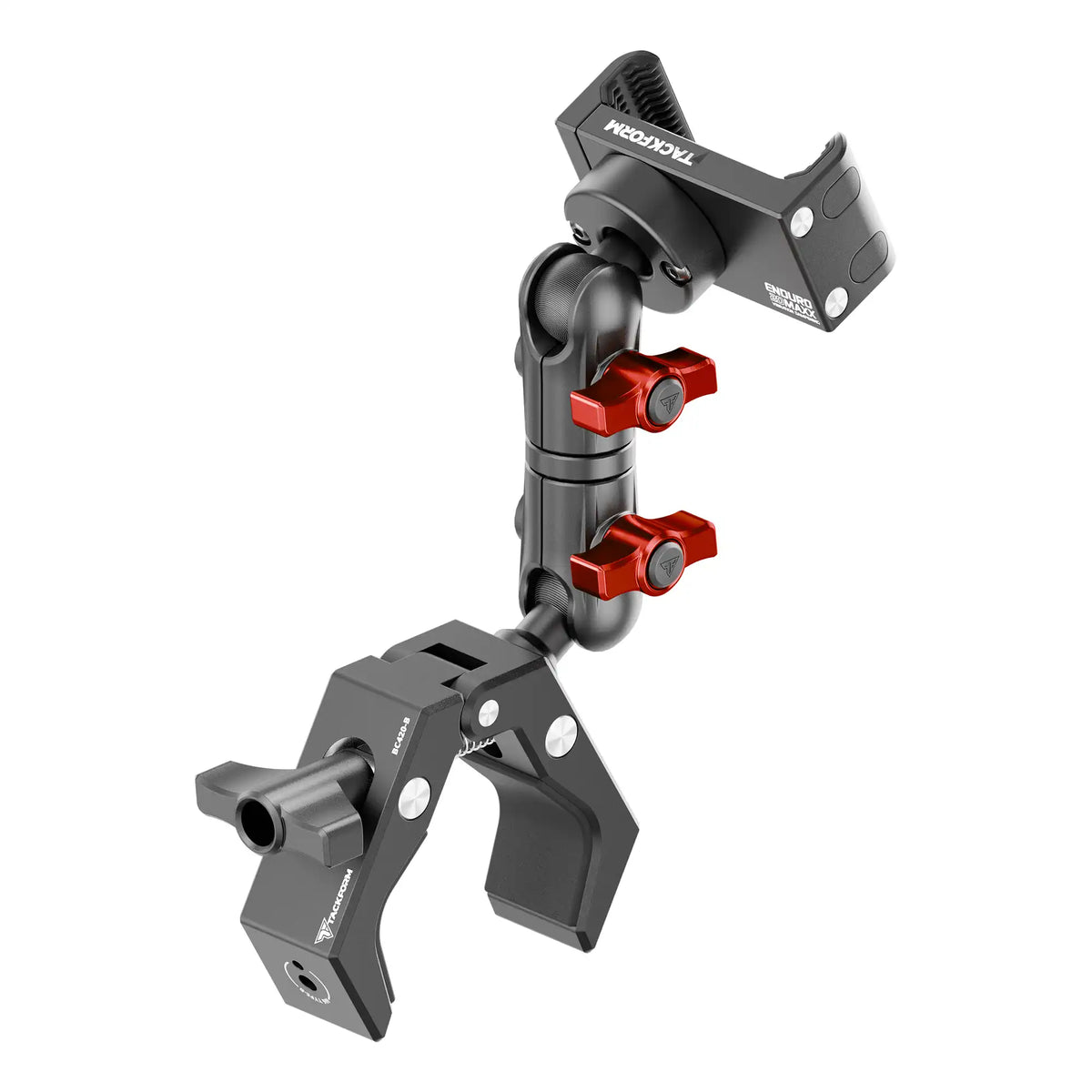 Tackform Enduro Series grab handle bar clamp long reach phone mount, universal fit