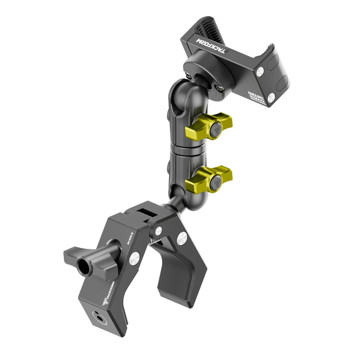 Tackform Enduro Series grab handle bar clamp long reach phone mount, universal fit