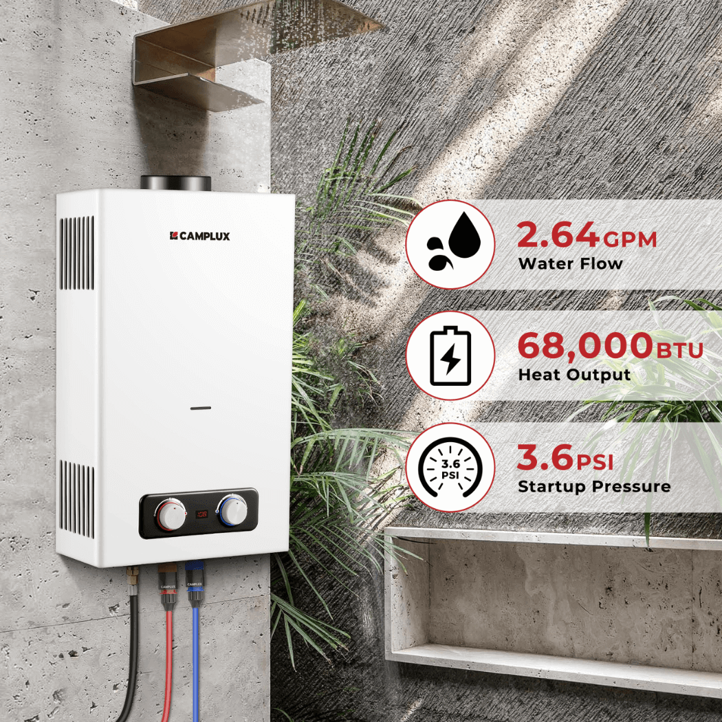 Camplux BD264 Tankless Propane Water Heater Portable