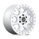 Black Rhino Venture Beadlock Wheel - Gloss Silver w/ Machined Face