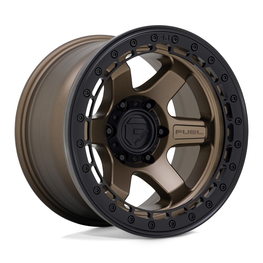 Fuel Block Beadlock (D124) Wheel - Matte Bronze w/ M-black Ring