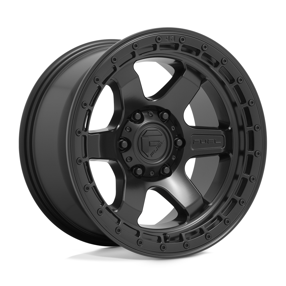 Fuel Block (D750) Wheel - Matte Black w/ Black Ring