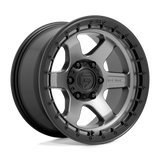 Fuel Block (D752) Wheel - Matte Gunmetal w/ Black Ring