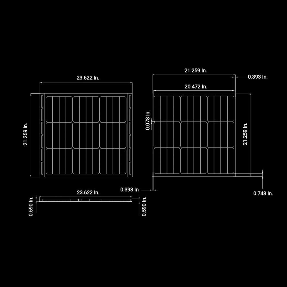 KC HiLiTES KC BLOX 50W Modular Solar Panel