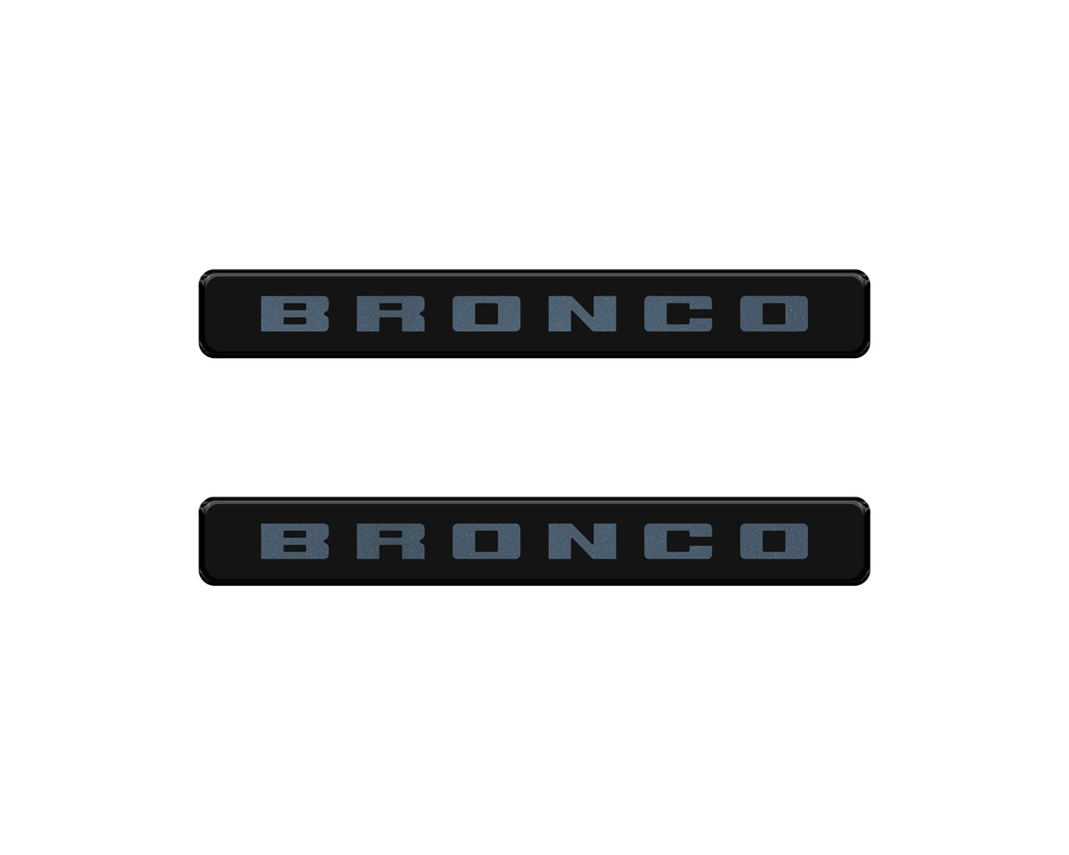 Tufskinz Bronco logo door sill overlay for Ford Bronco Sport 2021-2026