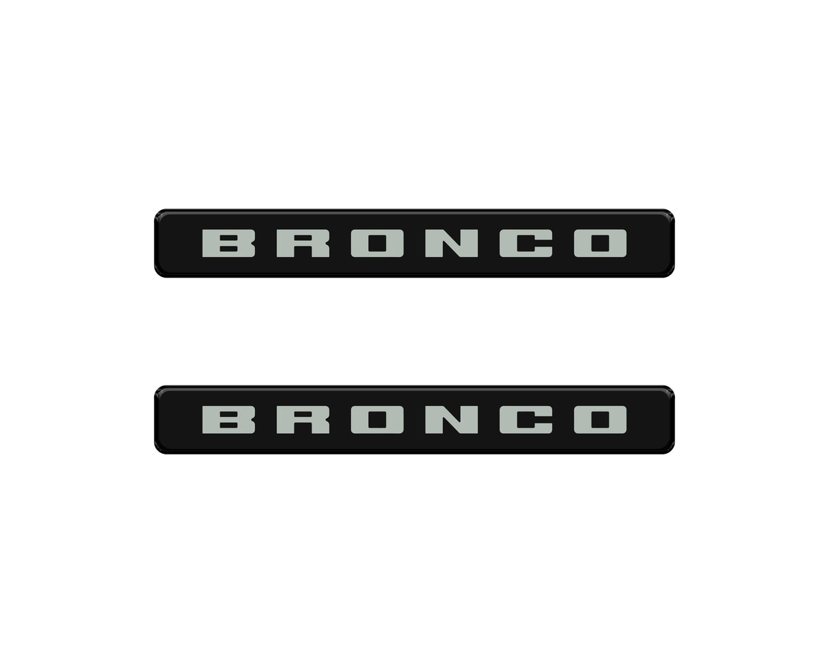 Tufskinz Bronco logo door sill overlay for Ford Bronco Sport 2021-2026