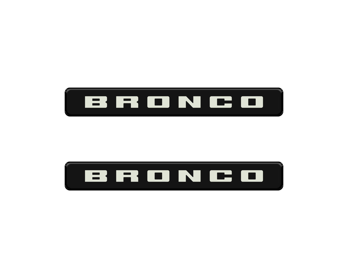 Tufskinz Bronco logo door sill overlay for Ford Bronco Sport 2021-2026