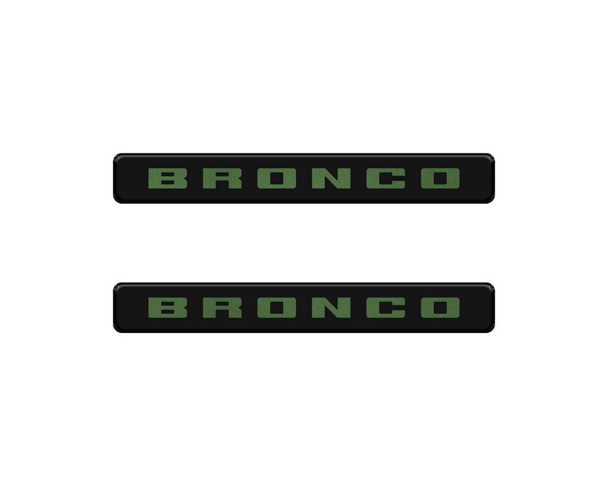 Tufskinz Bronco logo door sill overlay for Ford Bronco Sport 2021-2026