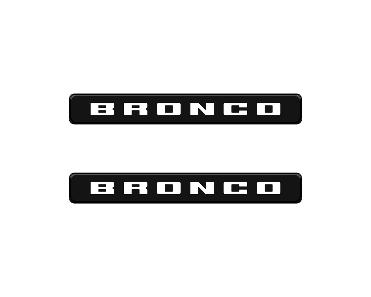 Tufskinz Bronco logo door sill overlay for Ford Bronco Sport 2021-2026