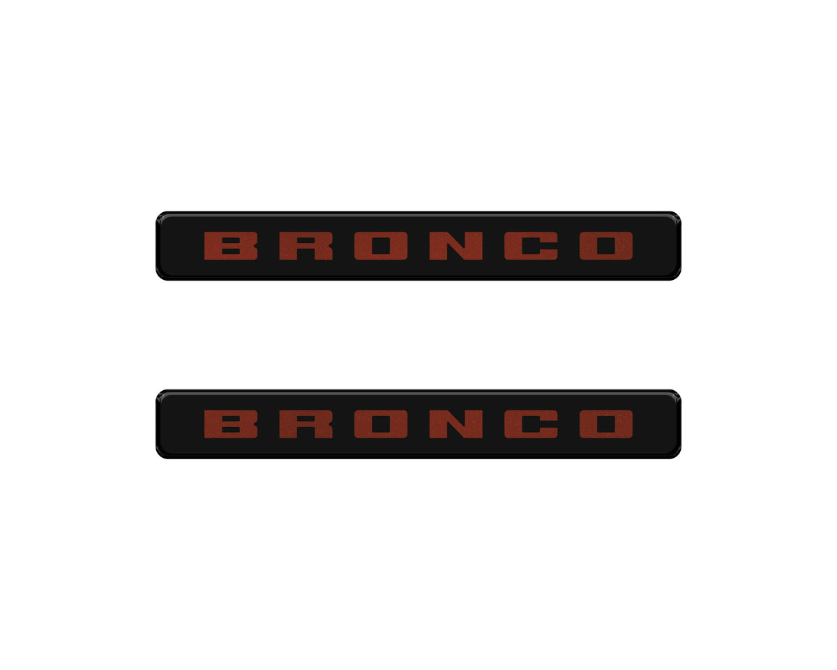Tufskinz Bronco logo door sill overlay for Ford Bronco Sport 2021-2026