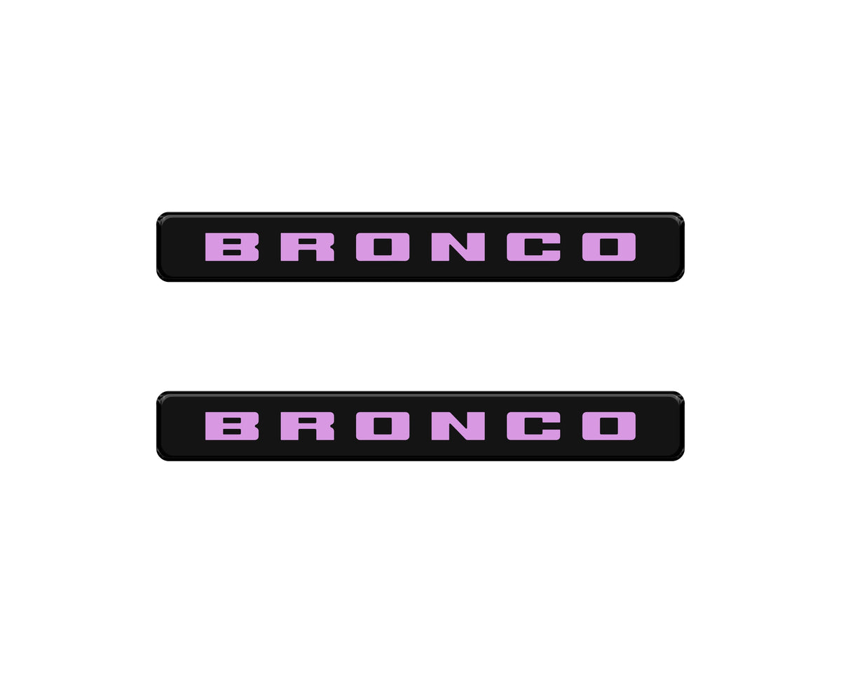 Tufskinz Bronco logo door sill overlay for Ford Bronco Sport 2021-2026