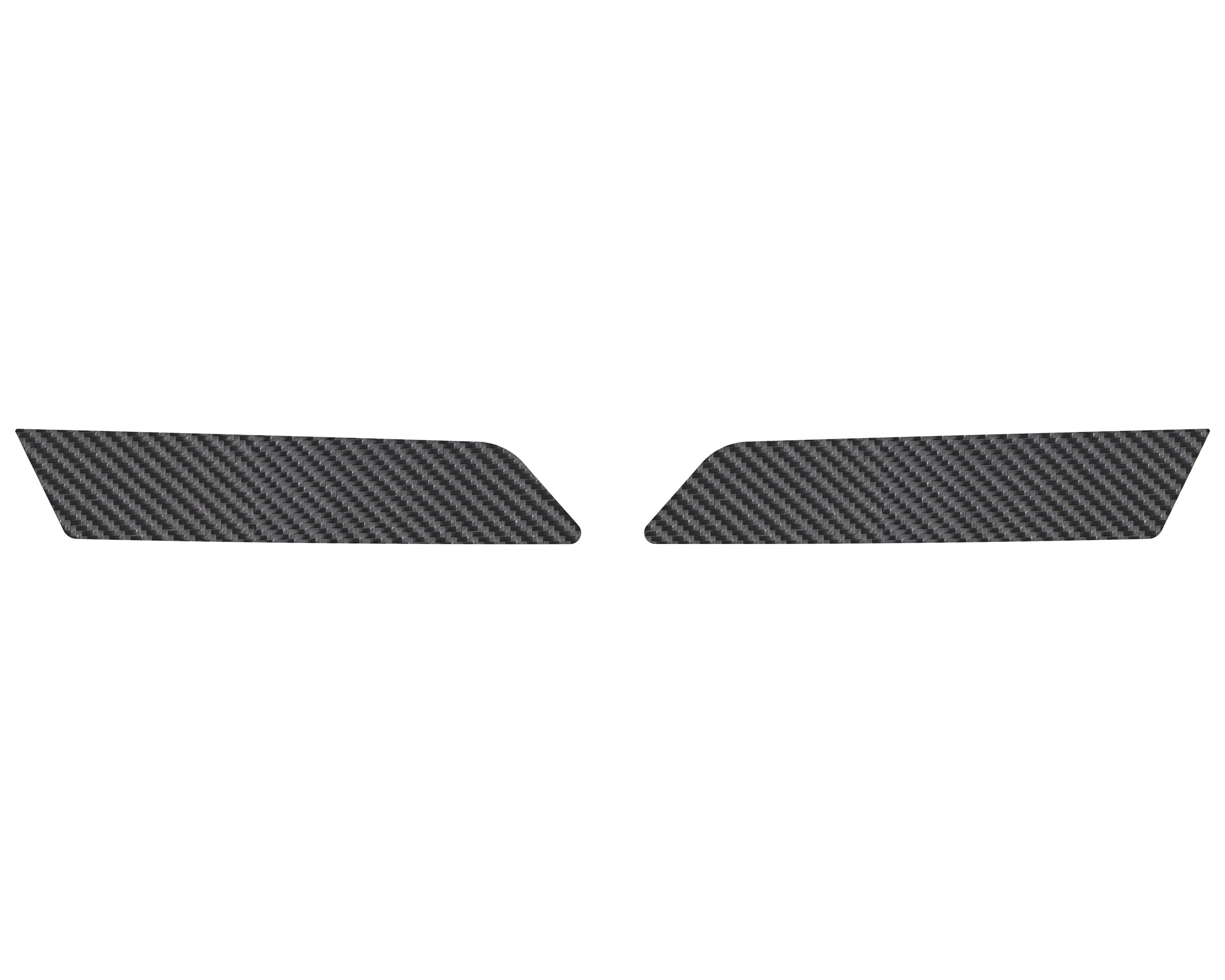 Rear Side Door Pull Handle Overlays Fits 2021-2022 Ford Bronco Rear Doors Only Real Carbon Fiber(Raw)