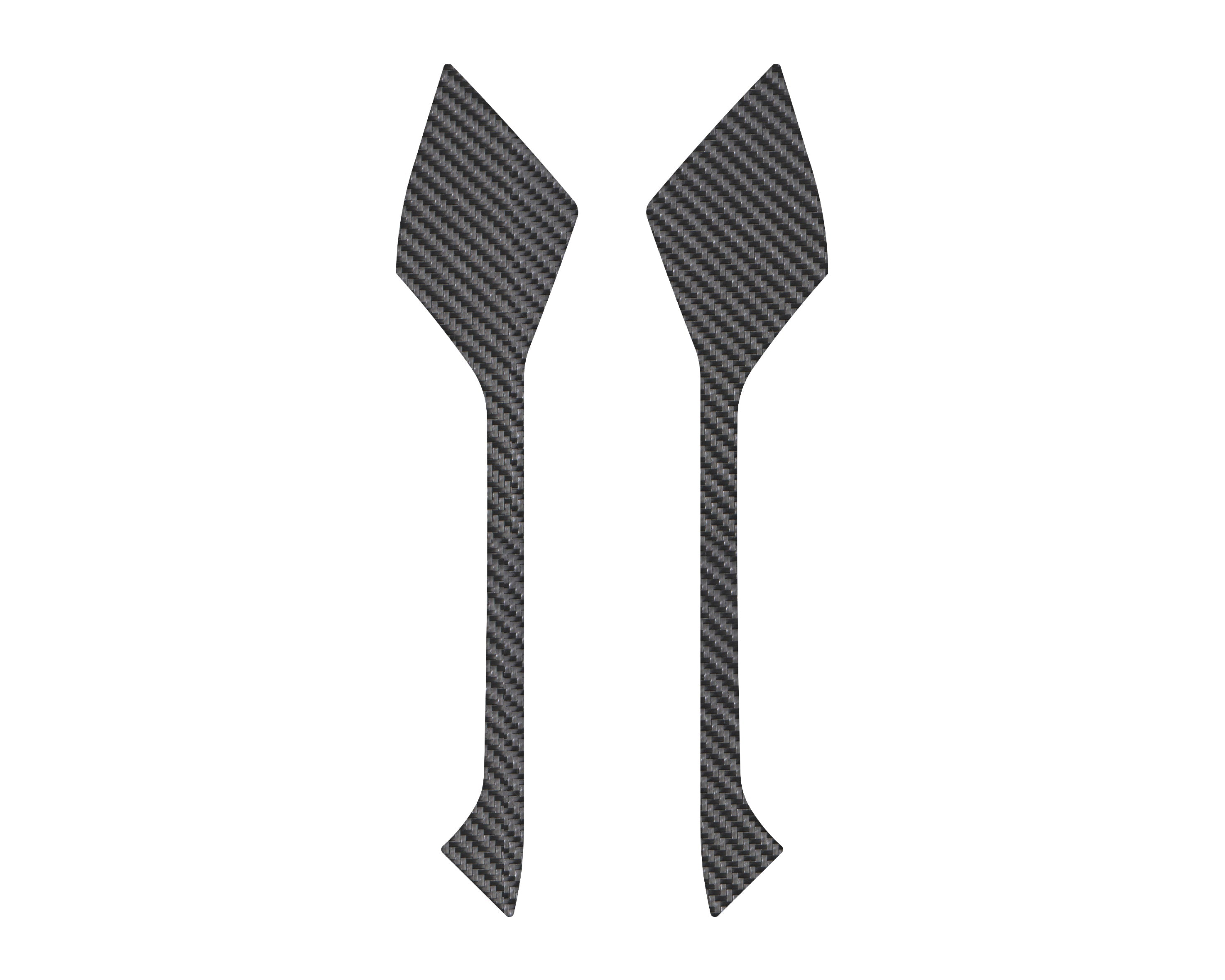 Upper Rear Door Pull Handle Accent Trim Fits 2021-2021 Ford Bronco Rear Doors Only Real Carbon Fiber(Raw)
