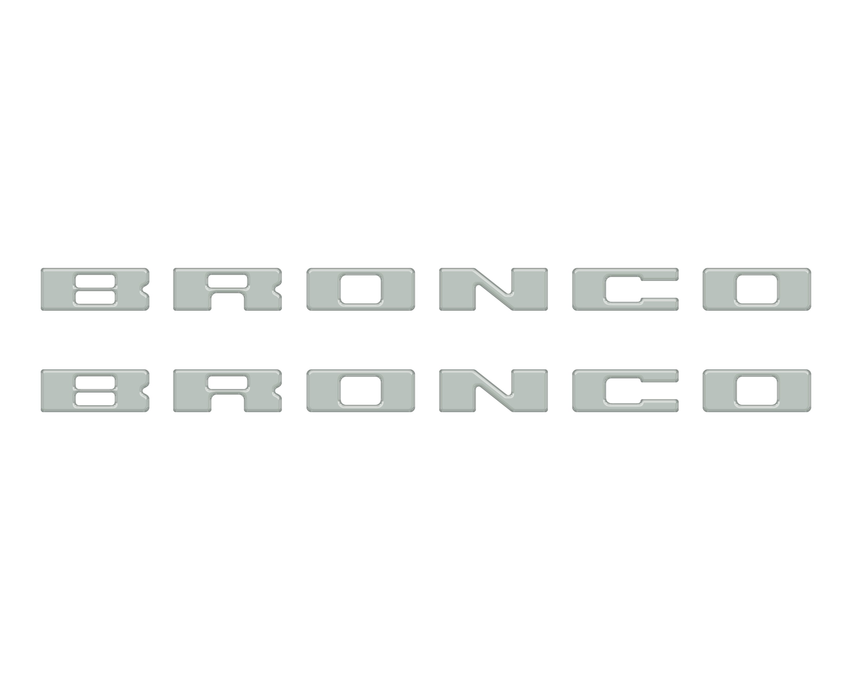 Bronco Running Board Letter Inserts/Overlays Fits 2021-2026 Ford Bronco