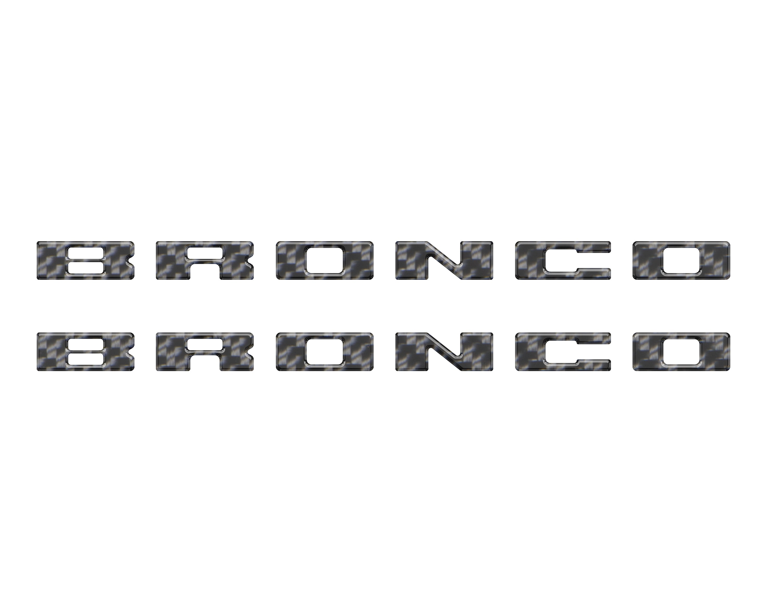 Bronco Running Board Letter Inserts/Overlays Fits 2021-2026 Ford Bronco