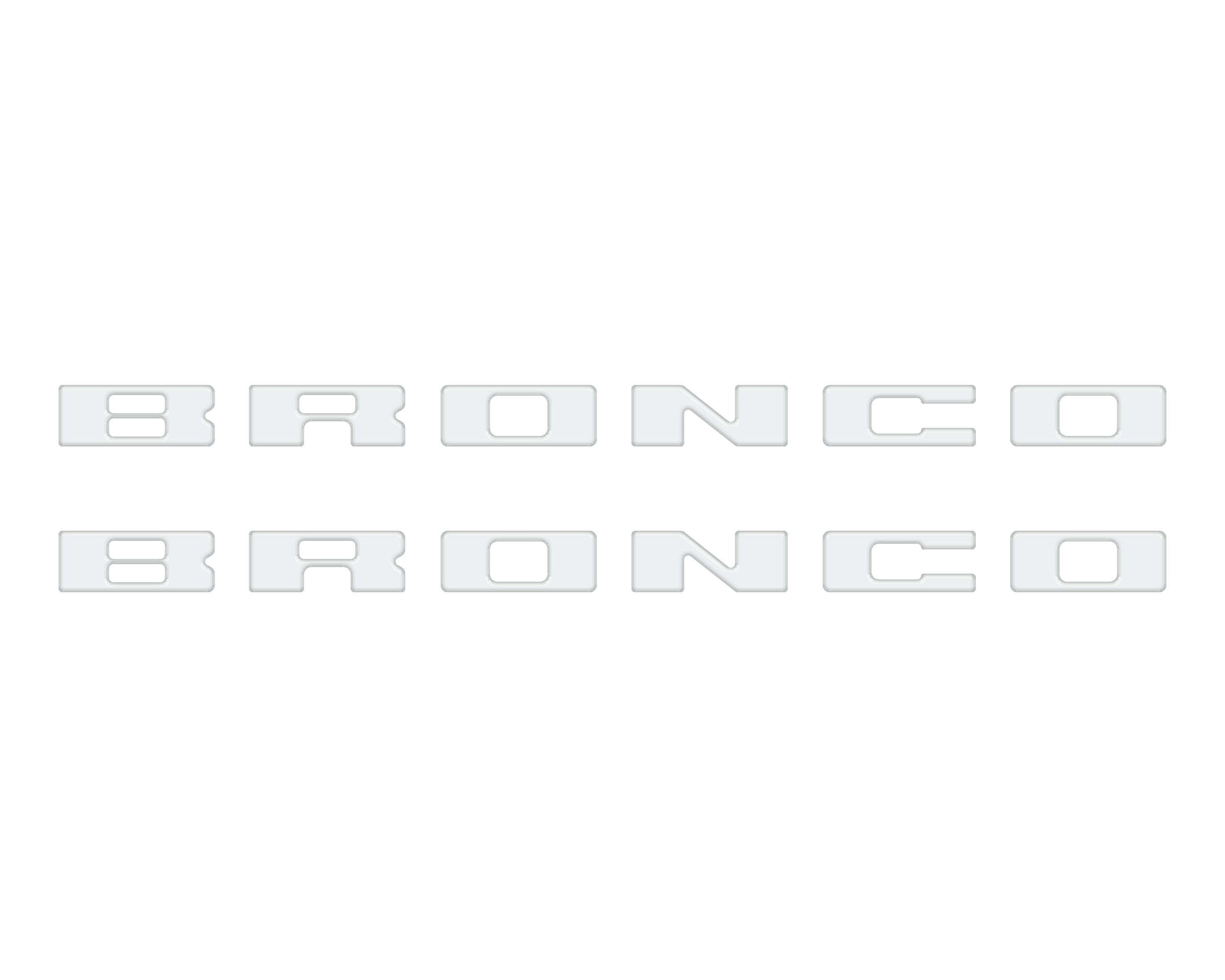 Bronco Running Board Letter Inserts/Overlays Fits 2021-2026 Ford Bronco