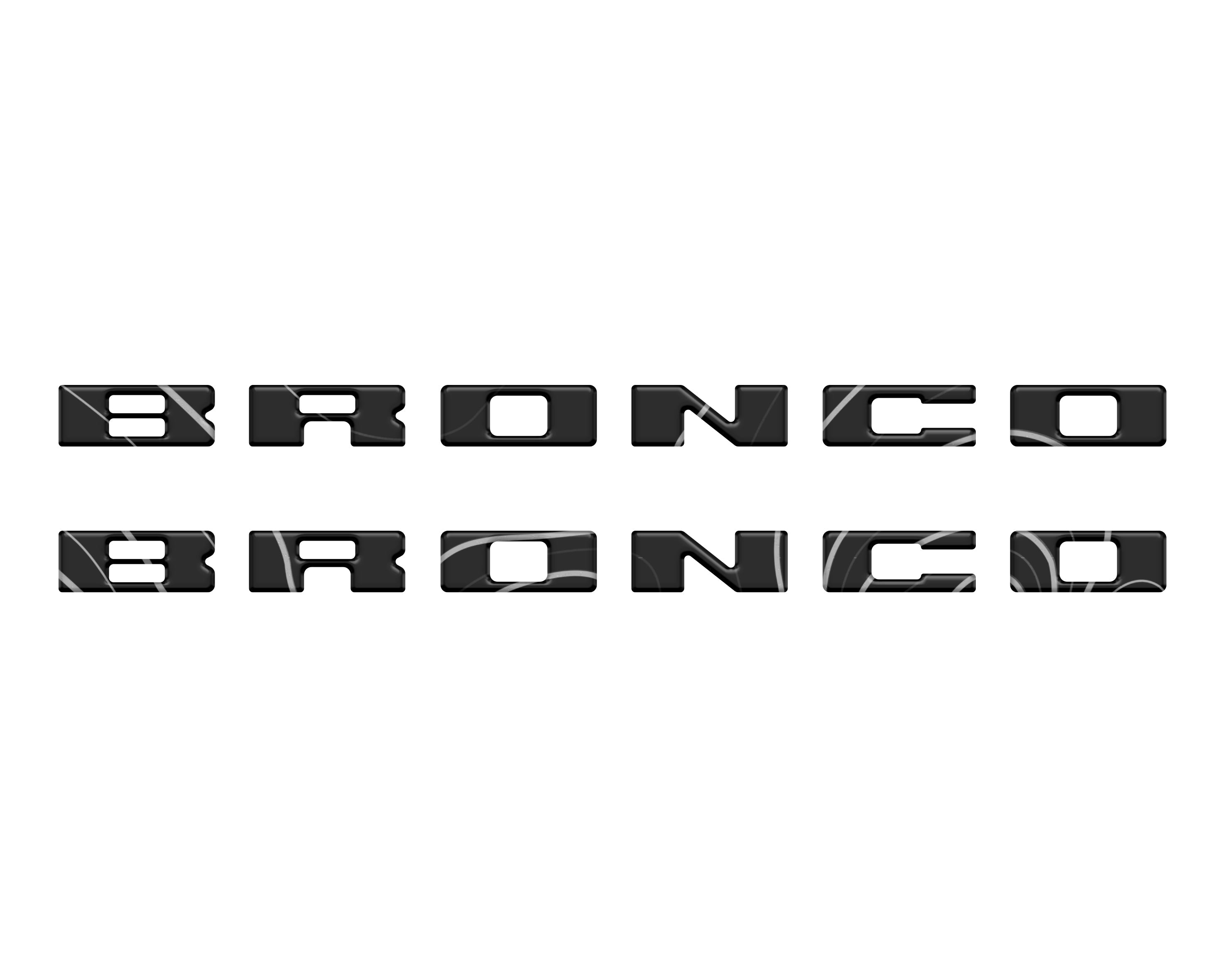 Bronco Running Board Letter Inserts/Overlays Fits 2021-2026 Ford Bronco
