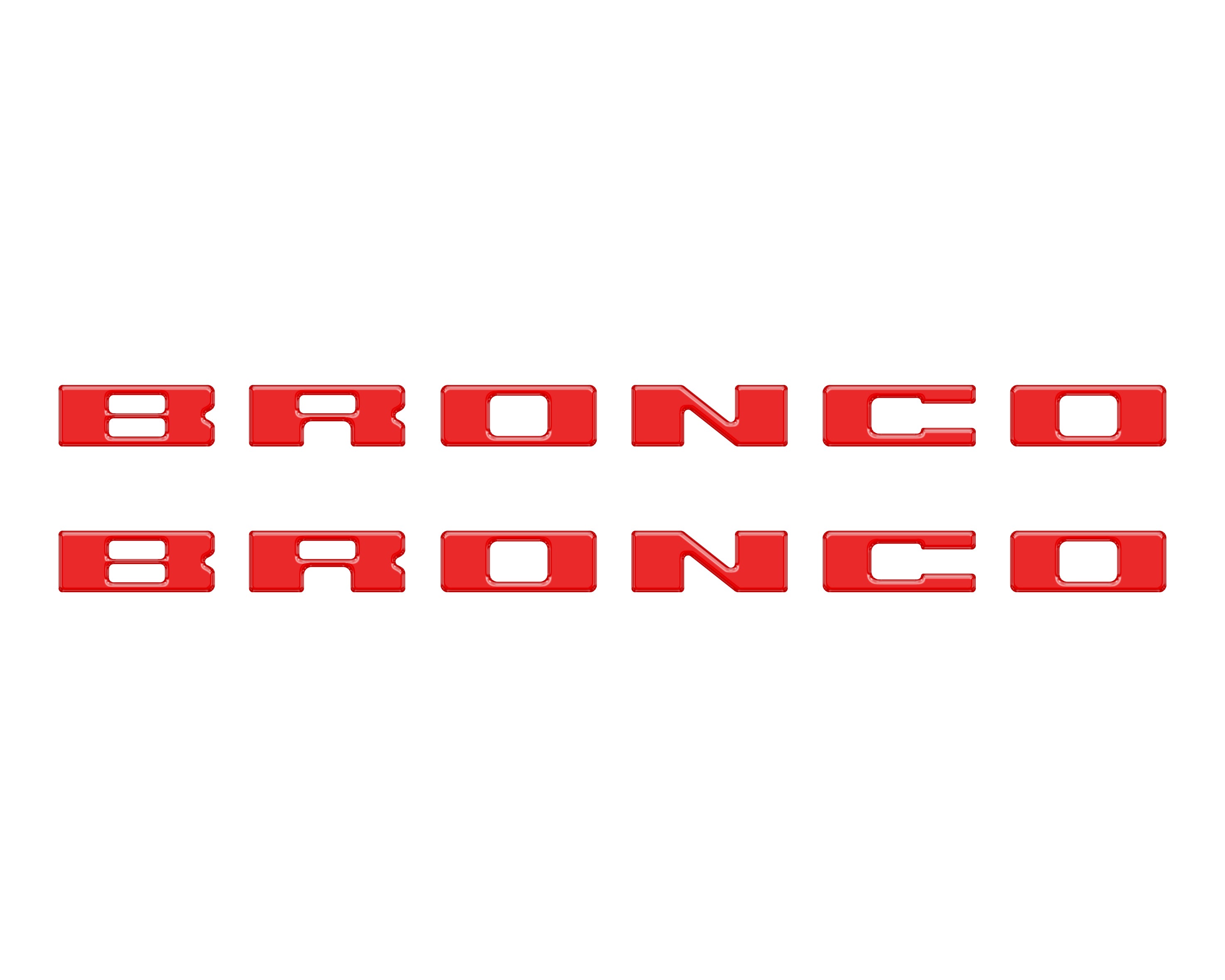 Bronco Running Board Letter Inserts/Overlays Fits 2021-2026 Ford Bronco