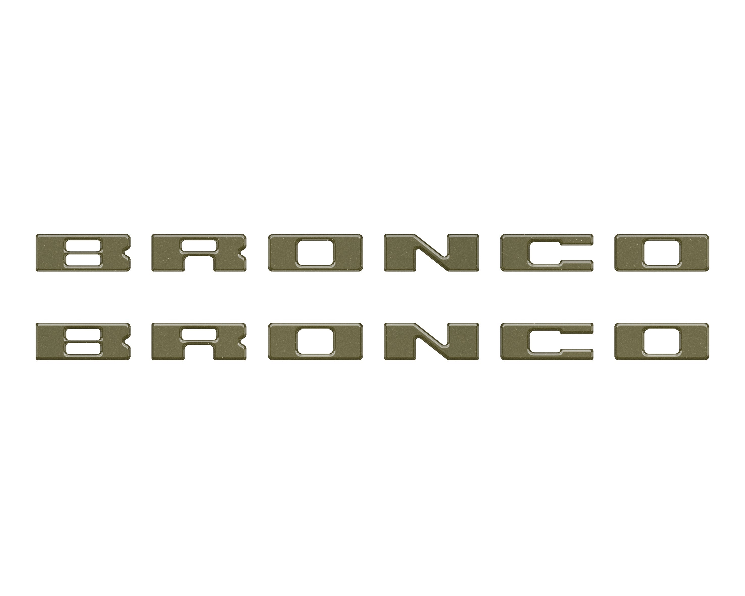 Bronco Running Board Letter Inserts/Overlays Fits 2021-2026 Ford Bronco