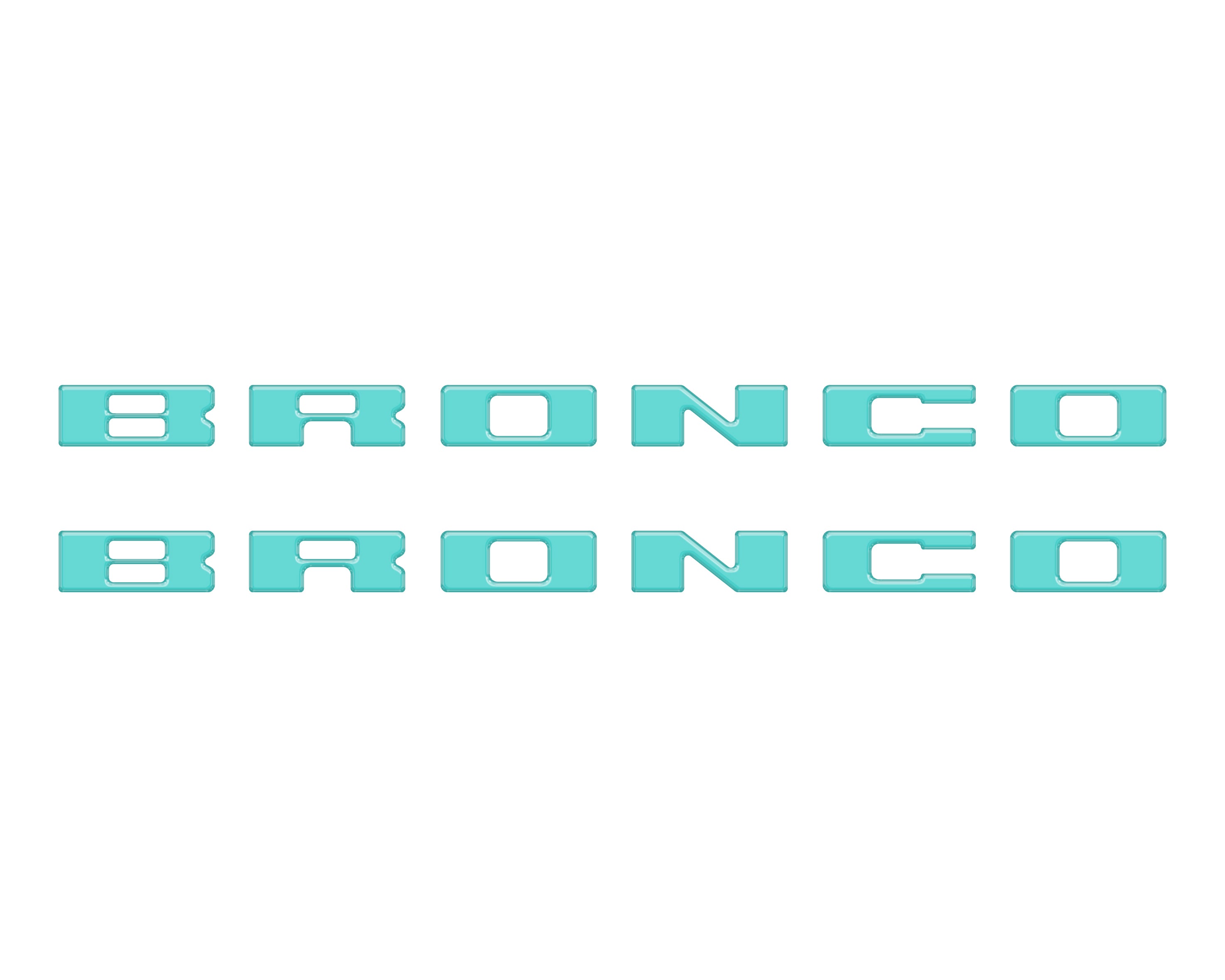 Bronco Running Board Letter Inserts/Overlays Fits 2021-2026 Ford Bronco