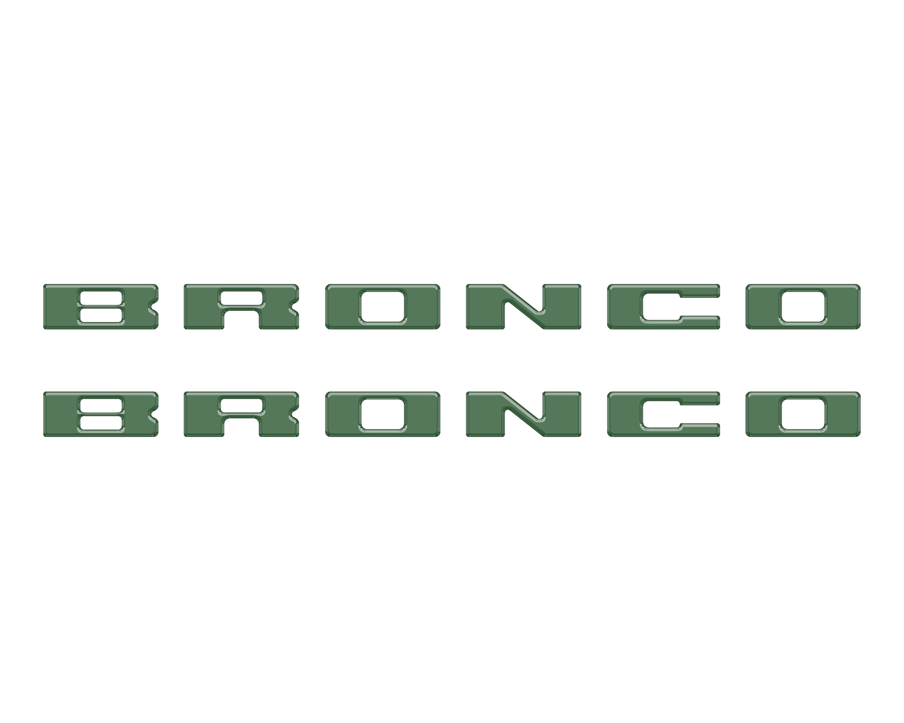 Bronco Running Board Letter Inserts/Overlays Fits 2021-2026 Ford Bronco