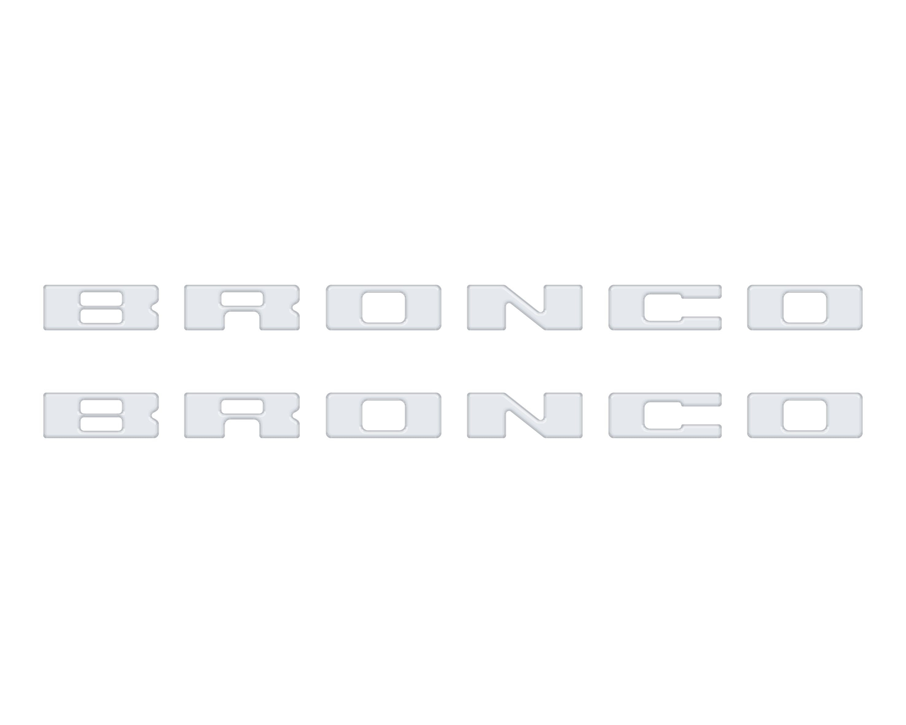 Bronco Running Board Letter Inserts/Overlays Fits 2021-2026 Ford Bronco