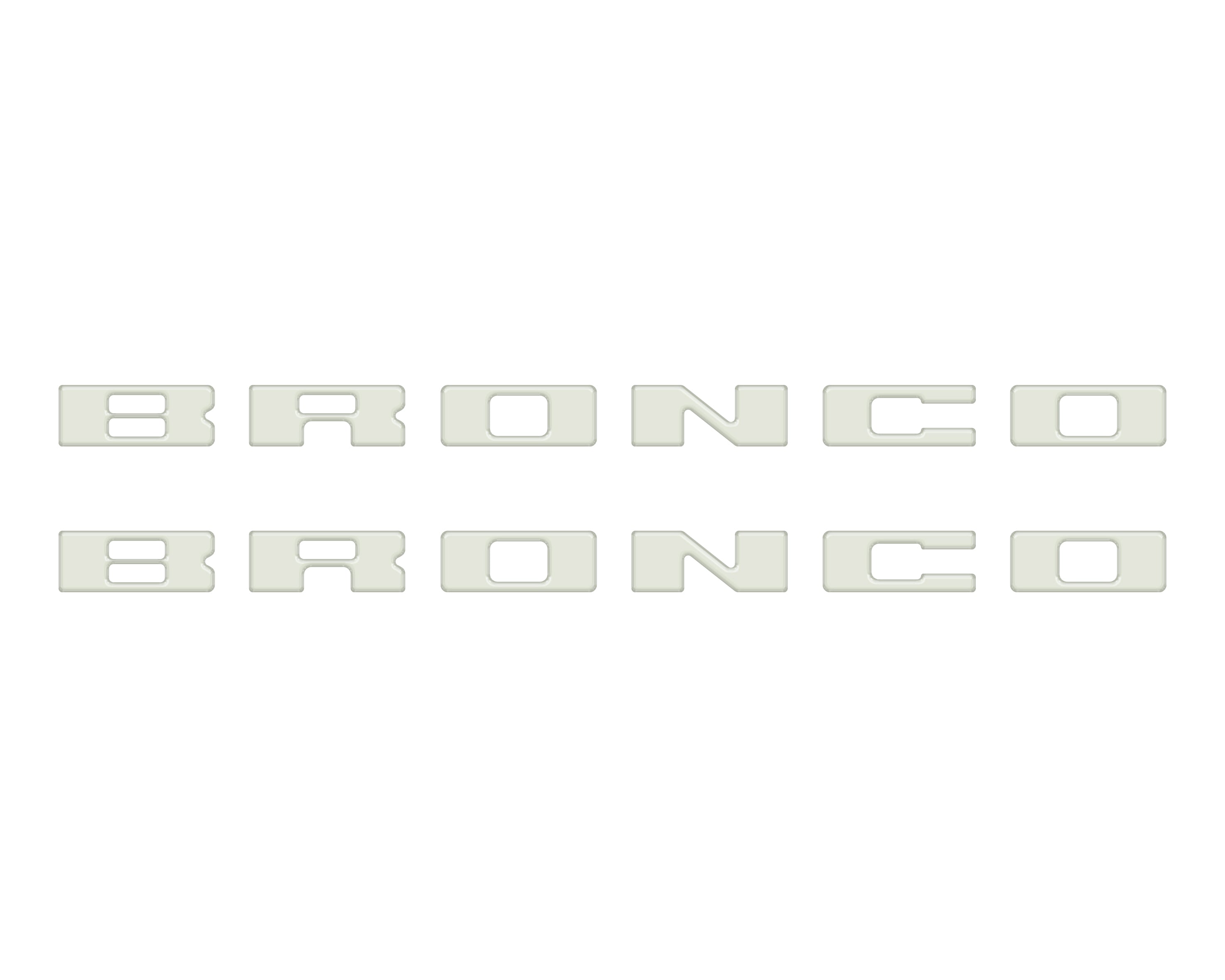 Bronco Running Board Letter Inserts/Overlays Fits 2021-2026 Ford Bronco