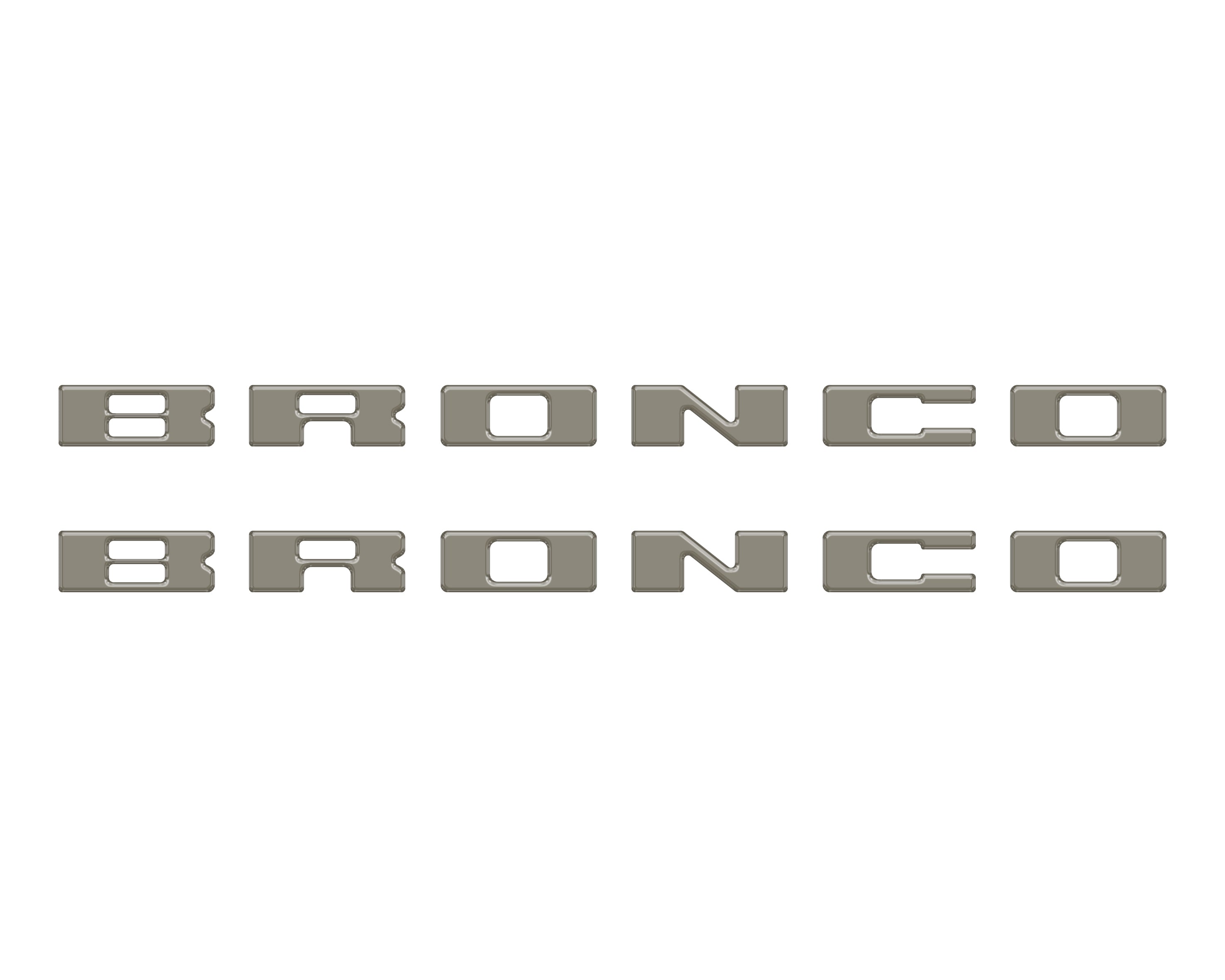 Bronco Running Board Letter Inserts/Overlays Fits 2021-2026 Ford Bronco