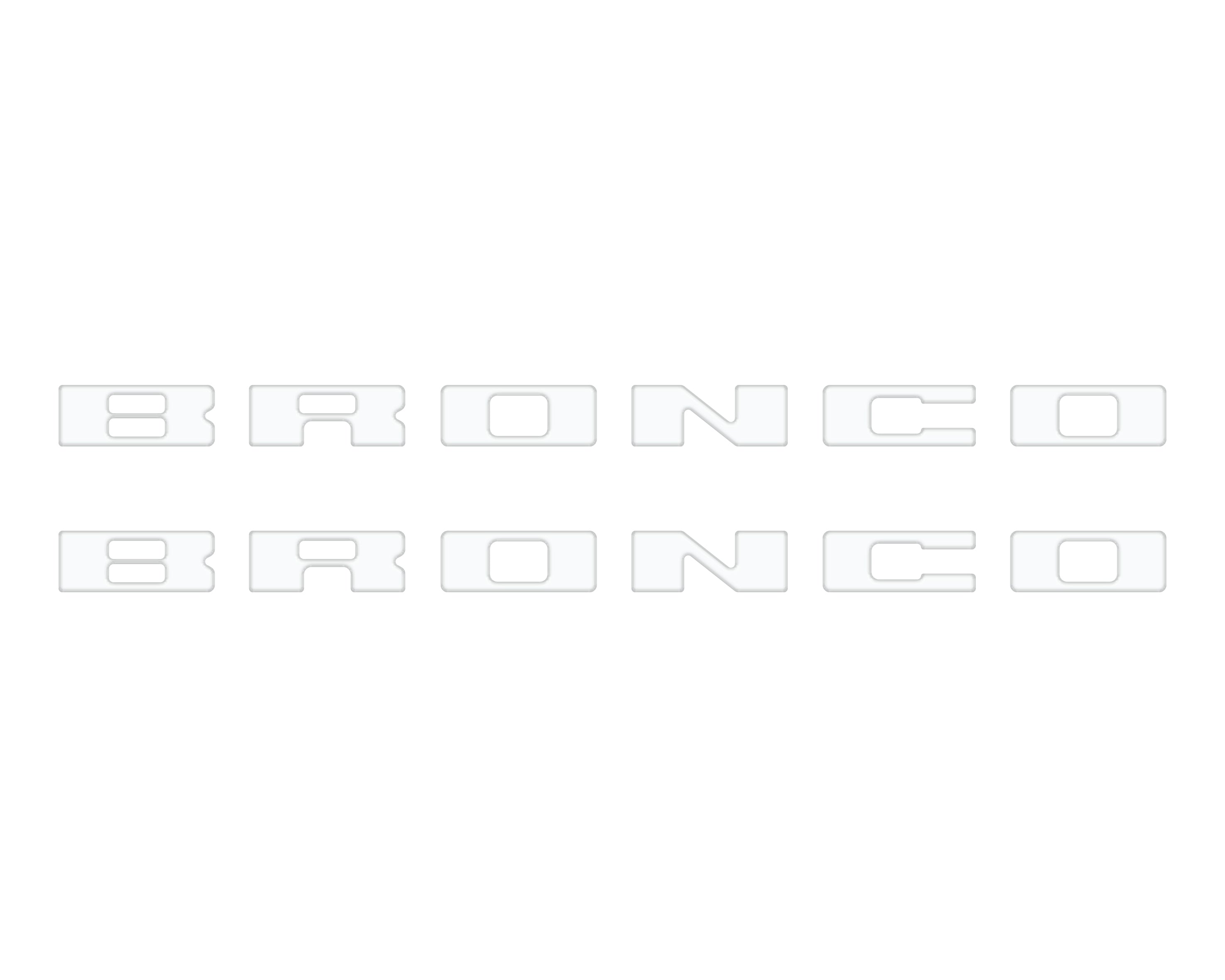 Bronco Running Board Letter Inserts/Overlays Fits 2021-2026 Ford Bronco