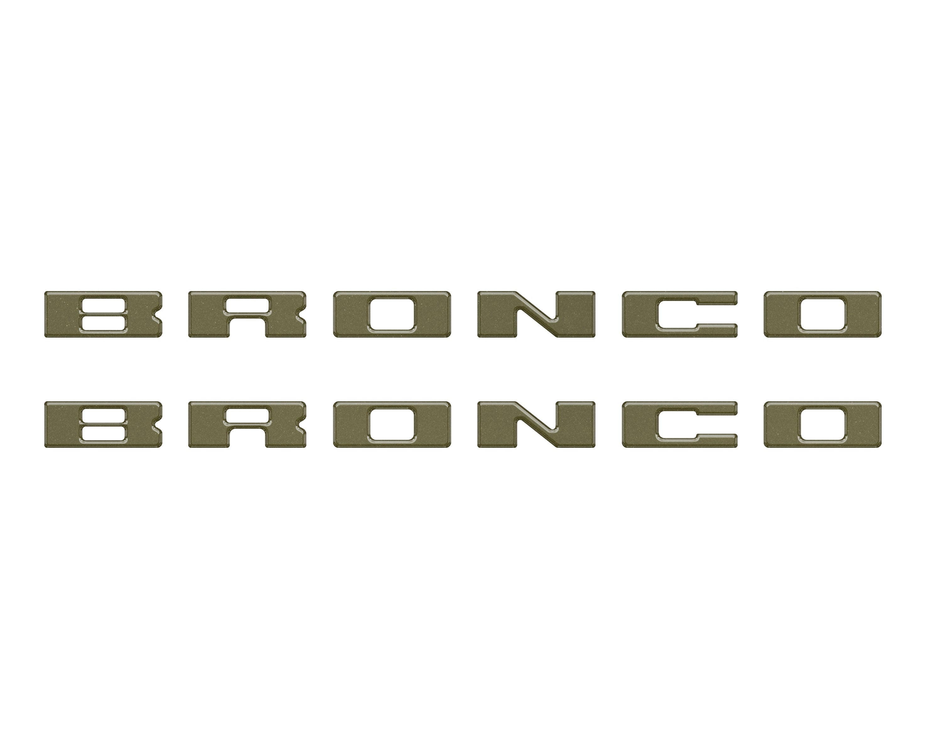 Bronco Running Board Letter Inserts/Overlays Fits 2021-2026 Ford Bronco