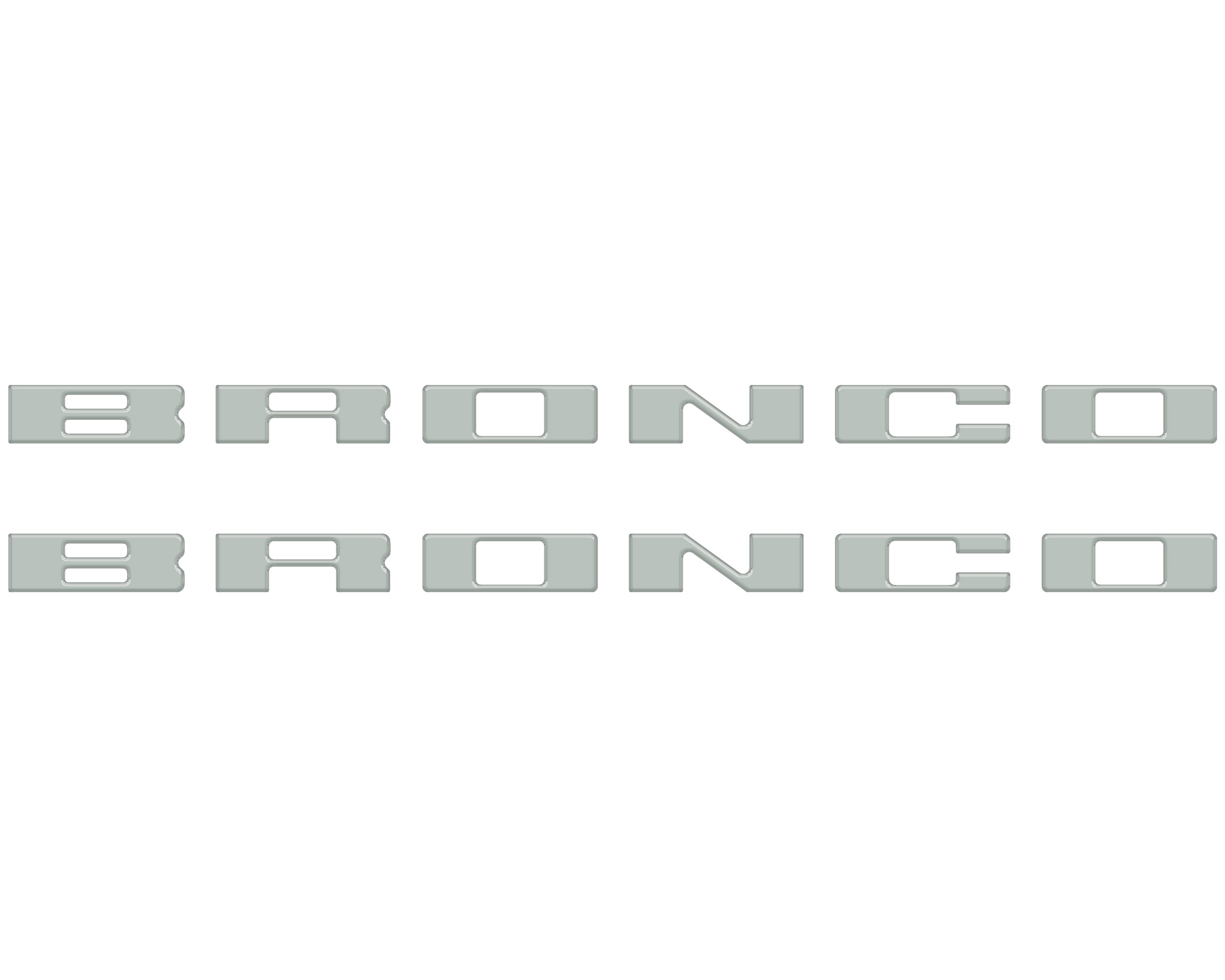 Bronco Running Board Letter Inserts/Overlays Fits 2021-2026 Ford Bronco