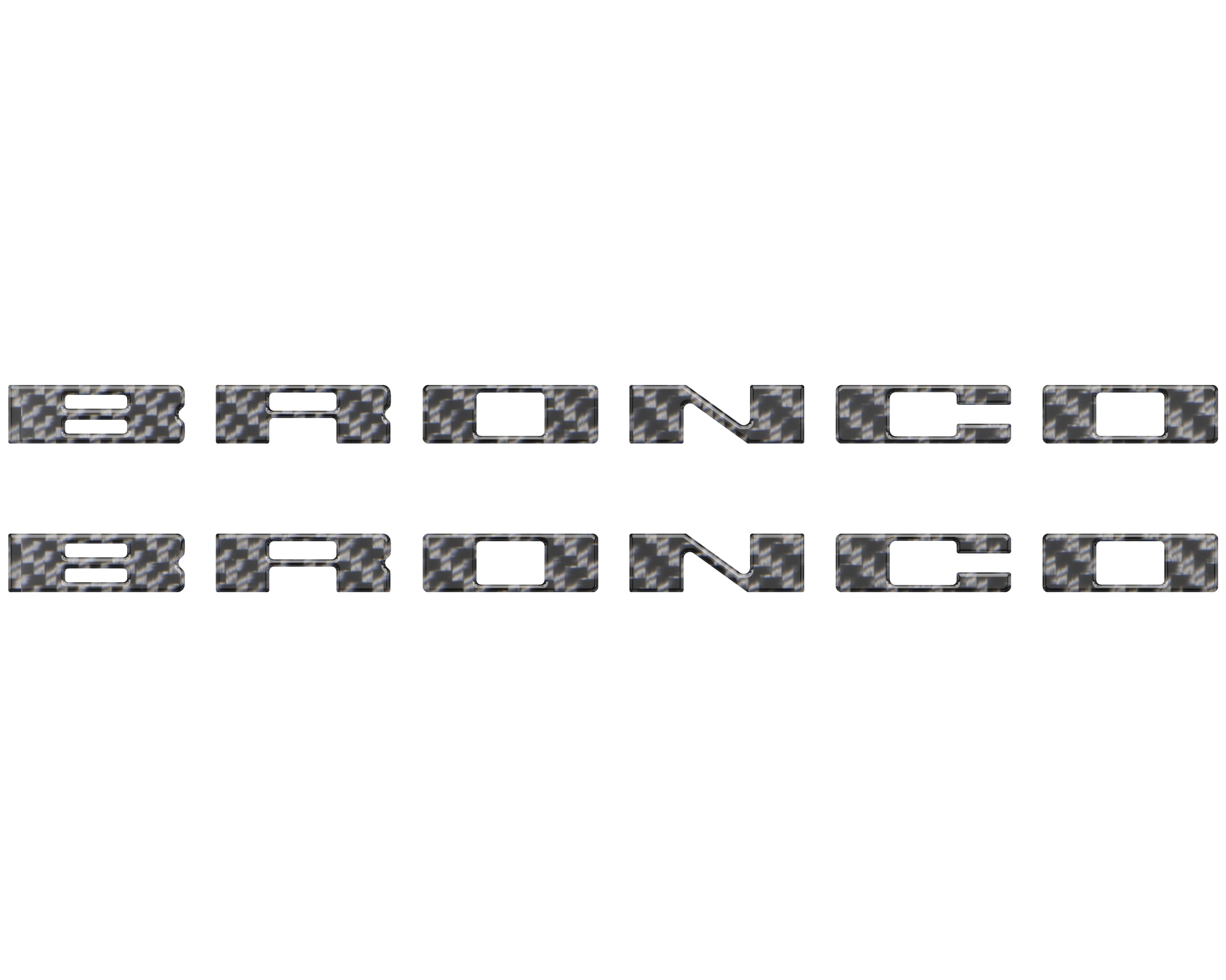 Bronco Running Board Letter Inserts/Overlays Fits 2021-2026 Ford Bronco