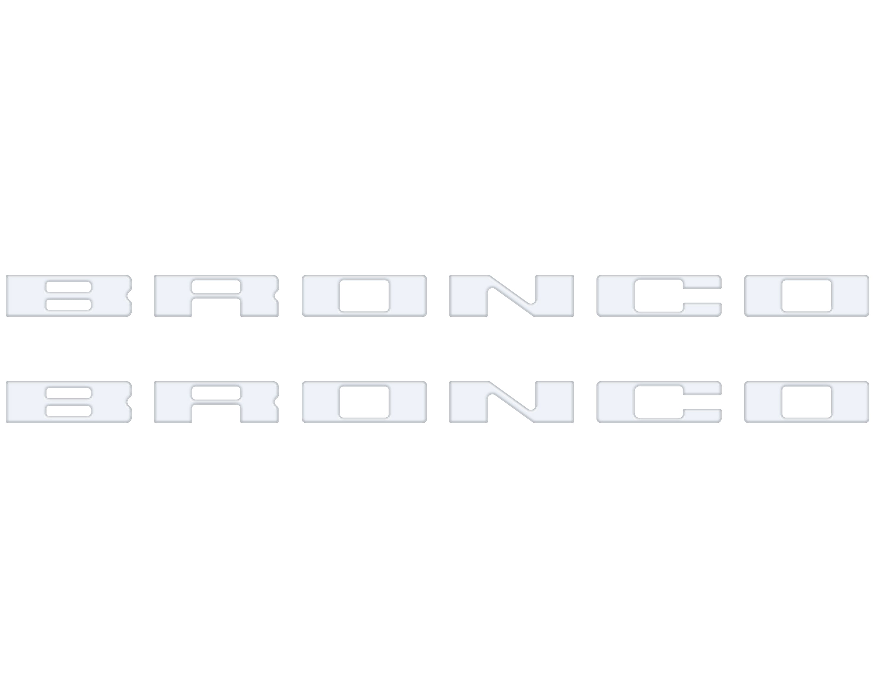 Bronco Running Board Letter Inserts/Overlays Fits 2021-2026 Ford Bronco