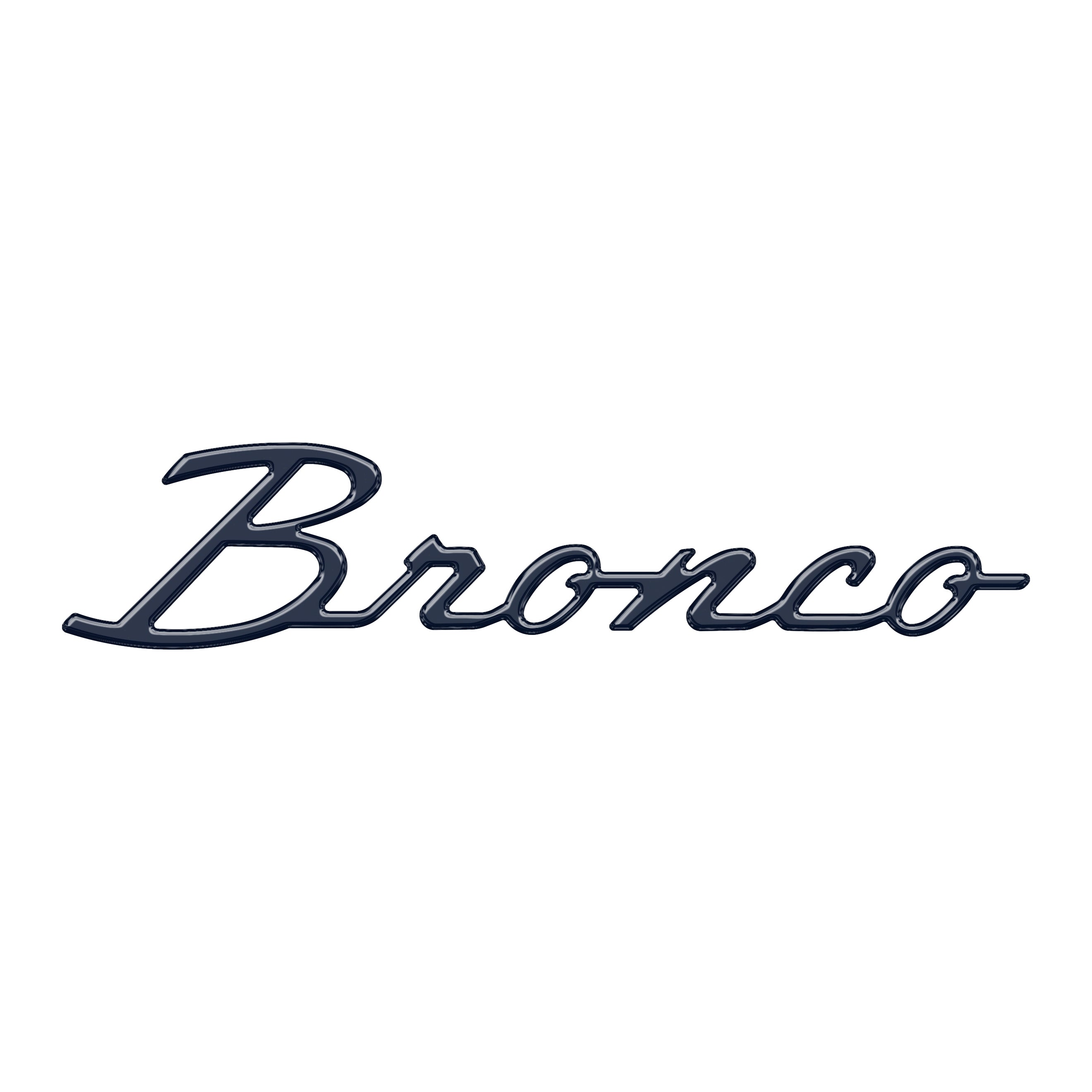 Bronco Cursive Badge Overlays Fits 2021-2026 Ford Bronco