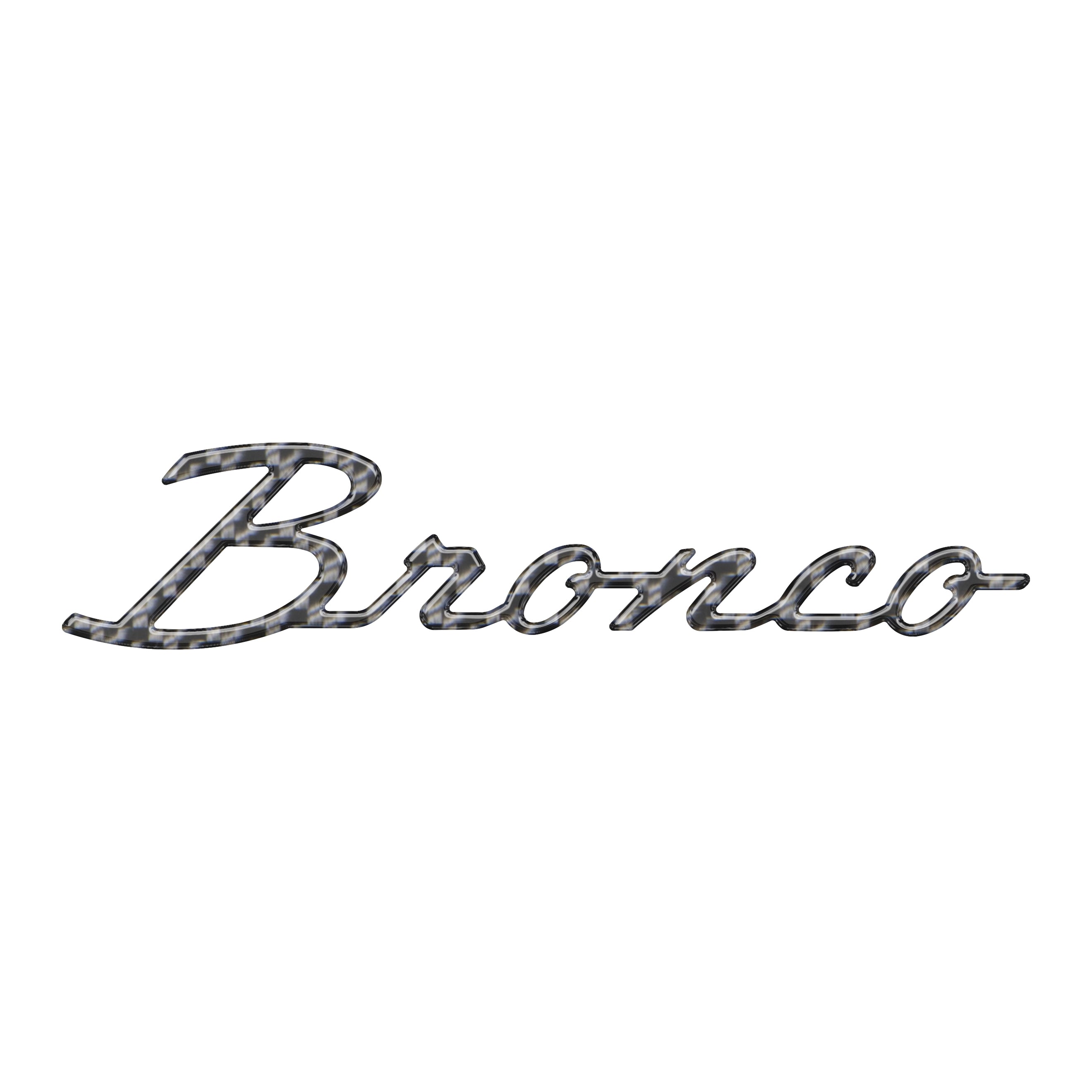 Bronco Cursive Badge Overlays Fits 2021-2026 Ford Bronco