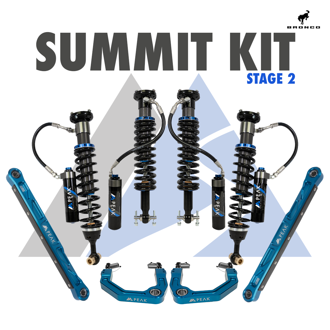 Peak Suspension 2.5" DSC Coilovers Summit Kit – 21+ Ford Bronco for 2021+ Ford Bronco