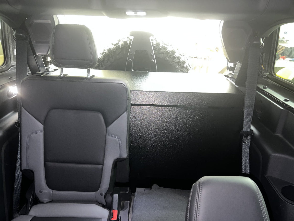 Diabolical Inc Bronco 2-door Locker behind the rear seats